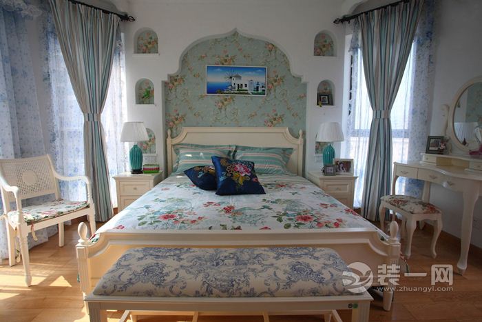 100平米碧蓝地中海风格 打造童话般梦幻城堡