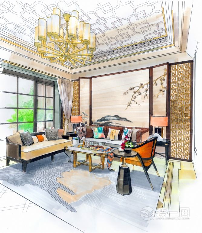 广州装饰公司分享新中式别墅设计彰显独特中国风