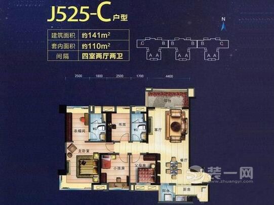 简欧风格装修效果图 广州碧桂园凤凰城141平设计案例