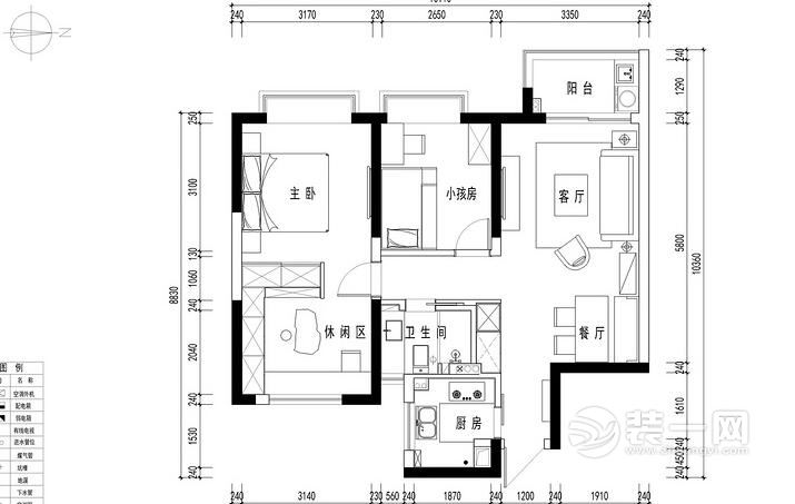 82平米平米户型图