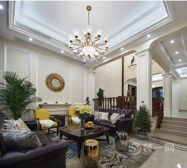 客厅装修效果图 欧式新古典装修风格 别墅装修设计